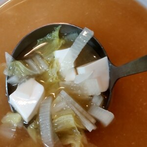 玉ねぎと白菜の味噌汁